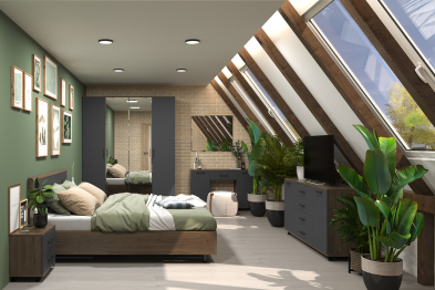 Модульная спальня Грейс композиция 4  Гикори Джексон Темный