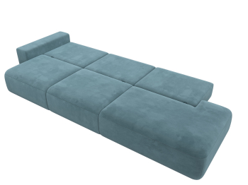 Диван прямой Лига-036 Модерн Лонг подлокотник слева, велюр