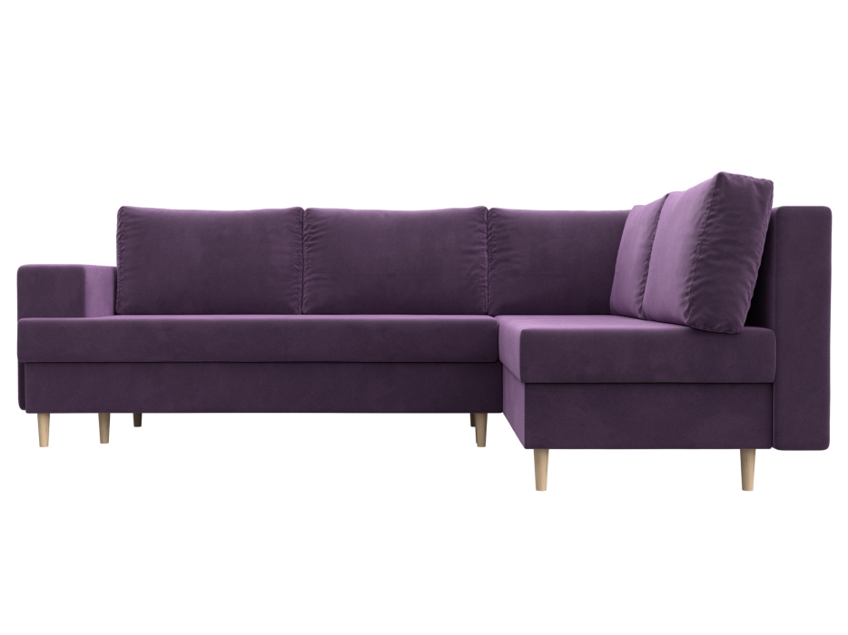 Диваны угловые в гостиную, Диван угловой Сильвана правый угол, микровельвет