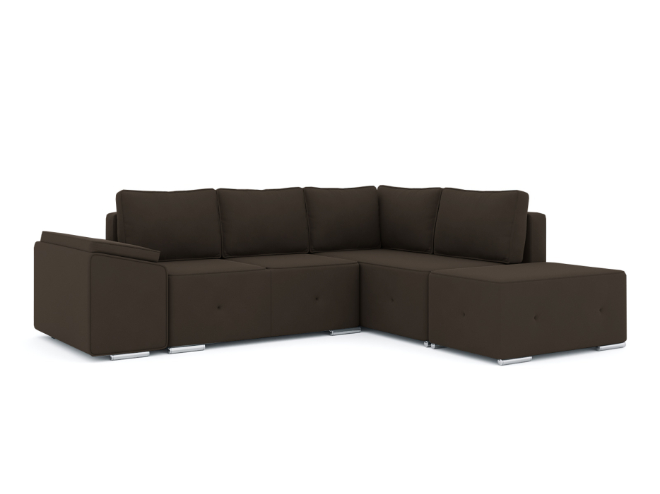 Диваны угловые в гостиную, Диван-кровать угловой Хавьер  ПБ еврокнижка, велюр