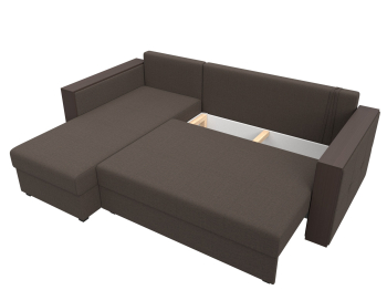 Диван угловой Валенсия Лайт левый угол, рогожка Амур