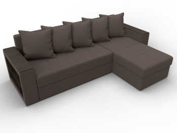 Диван угловой Дубай Лайт угол универсальный, рогожка Амур