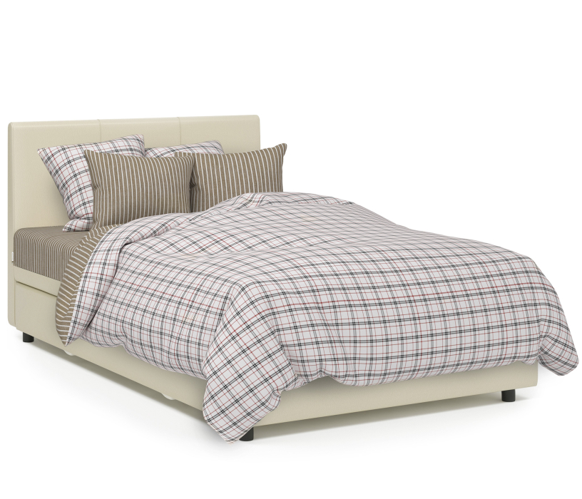 Мягкая кровать, Кровать тахта Классика 160 с подъемным механизмом, рогожка / экокожа