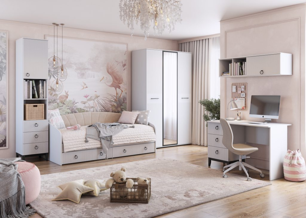 Витрины, Шкаф для книг с ящиком и дверкой Шарлиз