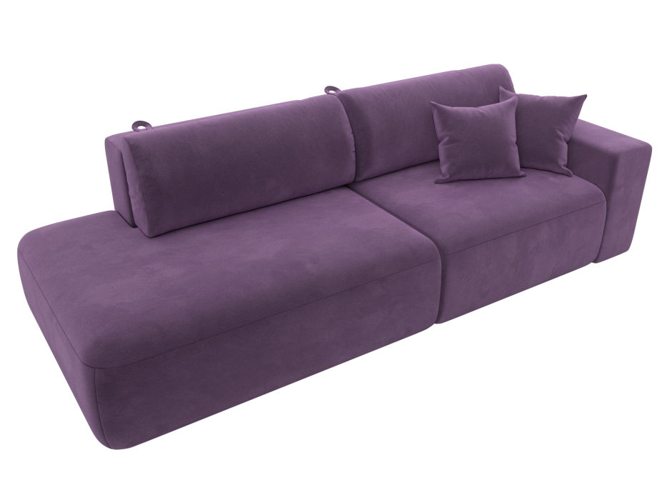 Диваны еврокнижки, Диван прямой Лига-036 Модерн подлокотник справа, микровельвет