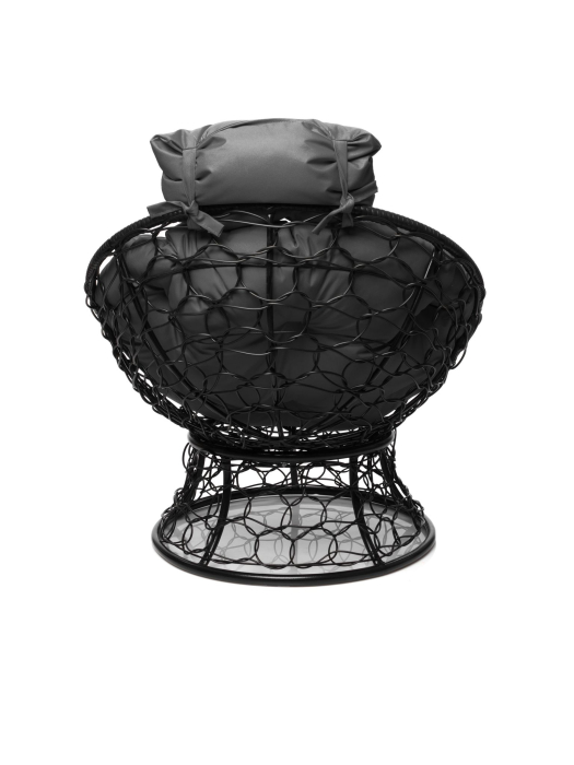 Кресла, Кресло ПАПАСАН мини с ротангом чёрное