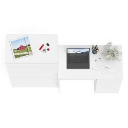 Высокий комод Мори на 700 5 ящиков и компьютерный стол Мори МС-6 тумба справа