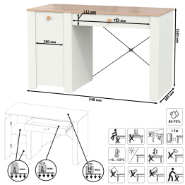 Стол письменный Джастин 12.154