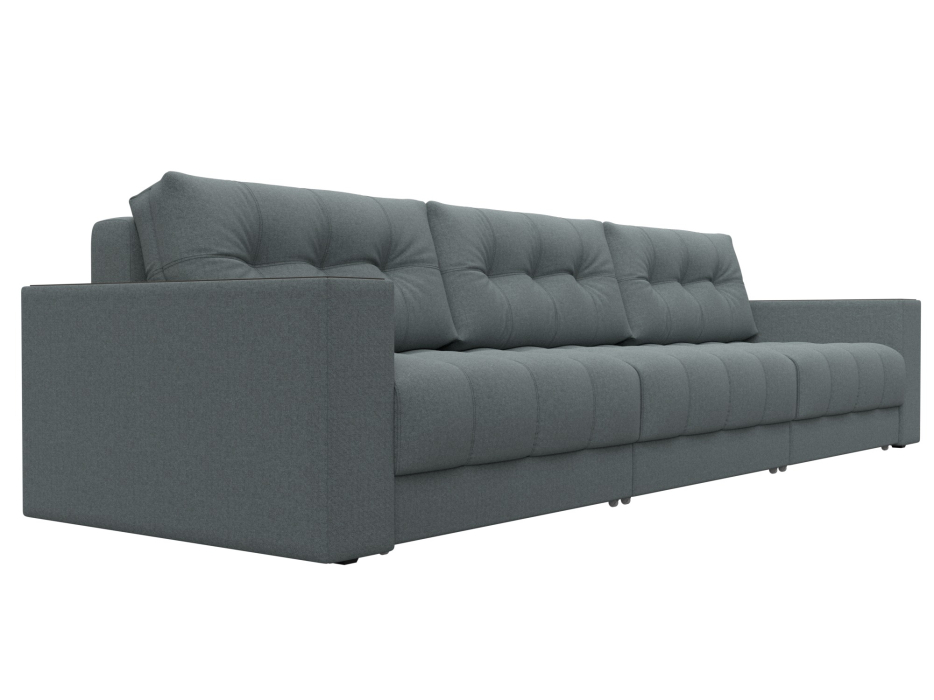 Дизайнерские диваны для гостиной, Диван прямой с декором Лига-049 НПБ Лонг, рогожка Амур