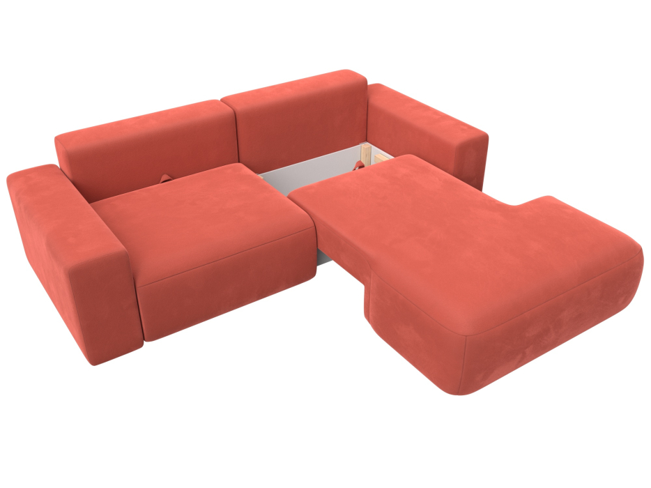 Диваны угловые в гостиную, Диван угловой Лига-036 Классик правый угол, микровельвет