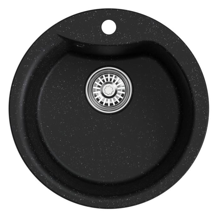 Кухонные мойки, Мойкa ML-GM12 круглая, 480мм (глуб. чаши 210) NEW*