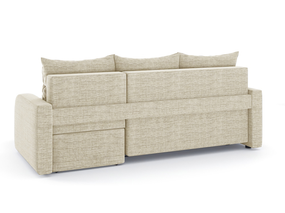 Диваны угловые в гостиную, Диван-кровать угловой Мини Люкс трехсекционная еврокнижка, рогожка Люкс