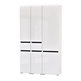 Стенка из шкафов Сидней из двух шкафов с ящиком и одного шкафа-витрины