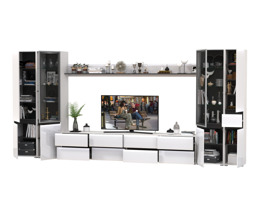 Стенки для гостиной, Мебель в гостиную корпусная Сидней комплектация № 112