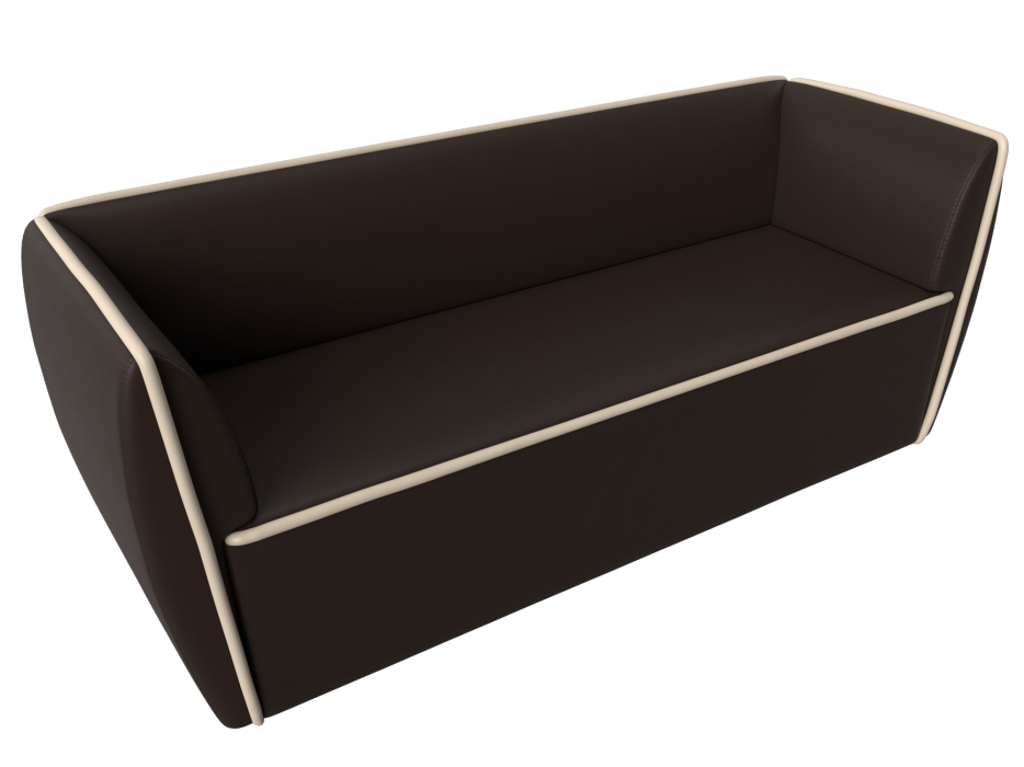 Дизайнерские диваны для гостиной, Прямой диван Бергамо 3-х местный, экокожа