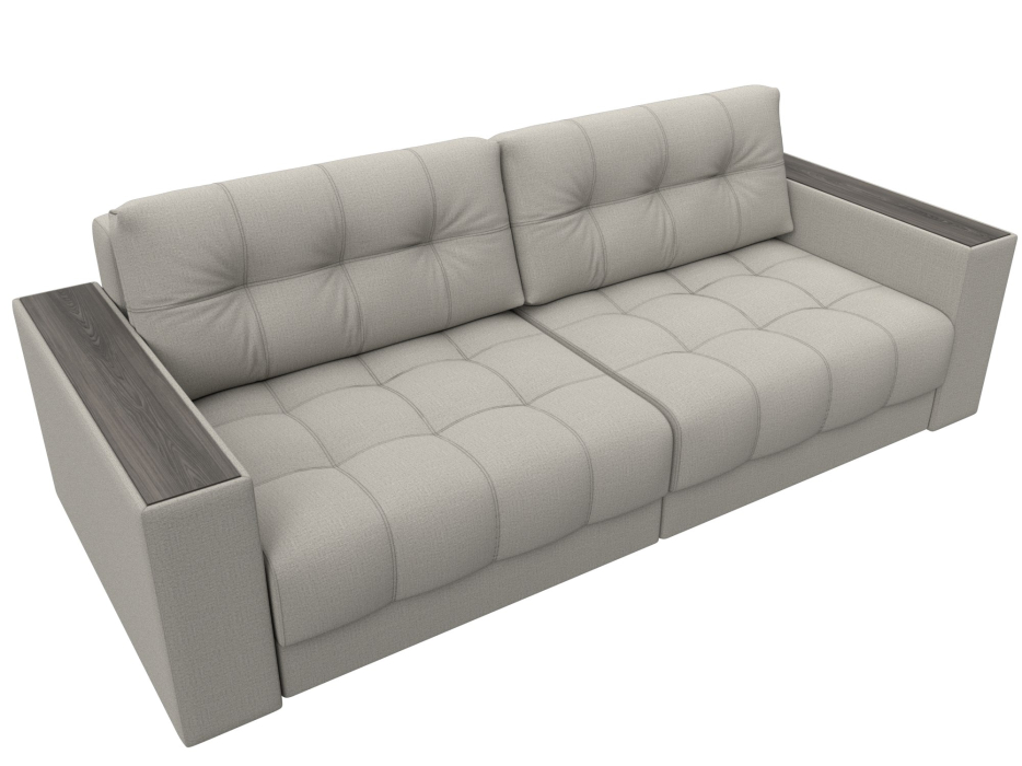 Диваны еврокнижки, Диван прямой с декором Лига-049 НПБ, рогожка Амур