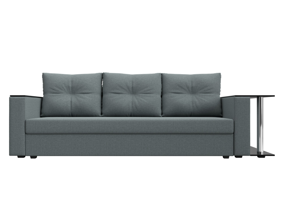 Диваны еврокнижки, Диван прямой Атланта со столом справа, рогожка Амур