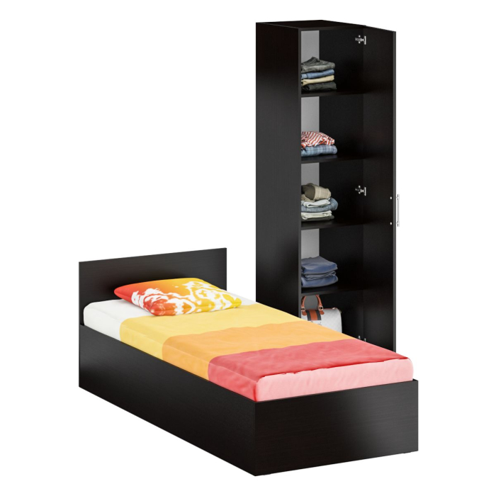 Спальные гарнитуры, Кровать односпальная 900 с пеналом Стандарт