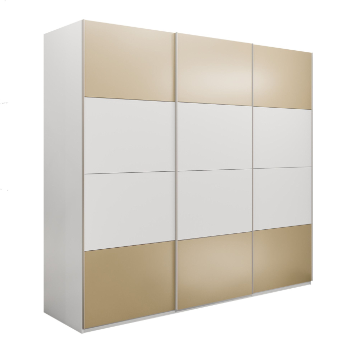 Шкафы-купе 3-х дверные, Шкаф-купе Эста 3-х дверный ДСП/Стекла фисташка/Доводчик 240х66х240