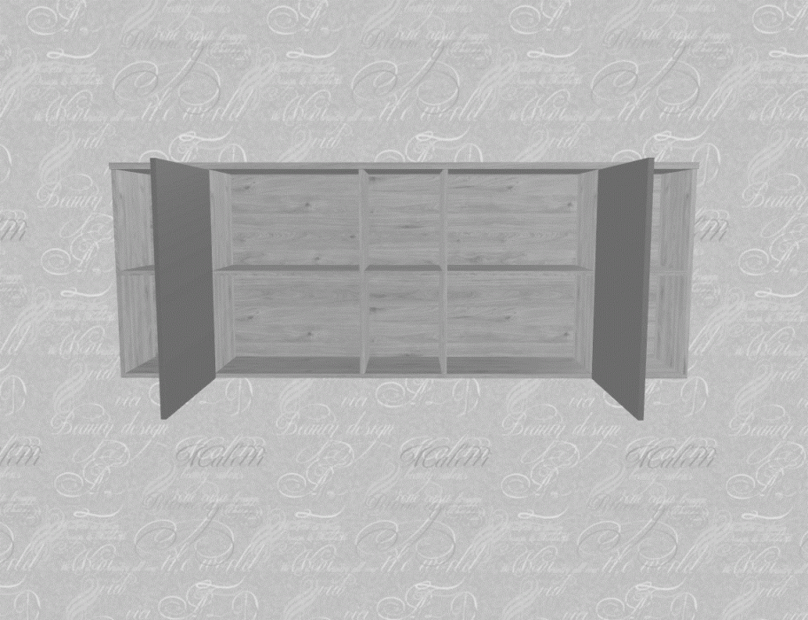 Настенные полки, Модульная система Грейс Антресоль АН-5010  Гикори Джексон Темный