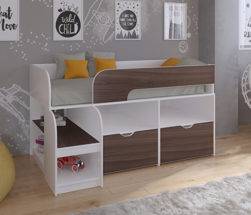 Кровати-чердаки, Кровать-чердак Астра 9 V6 Белый