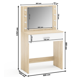 Комод-тумба 123-1604 и туалетный столик с подсветкой СТ-4