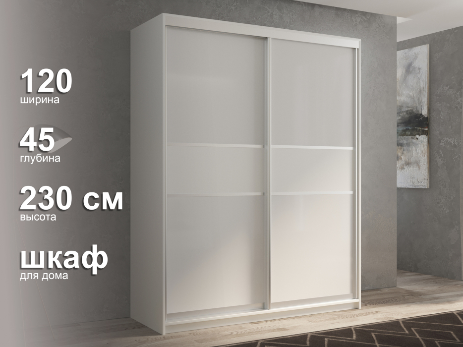 Шкафы-купе 2-х дверные, Шкаф-купе 2х дверный Кааппи 11 120х45