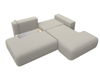 Диван угловой Лига-036 НПБ Модерн правый угол, рогожка Амур