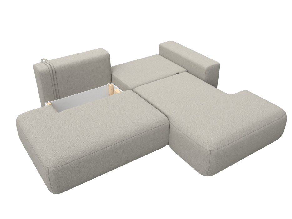 Диваны угловые в гостиную, Диван угловой Лига-036 НПБ Модерн правый угол, рогожка Амур