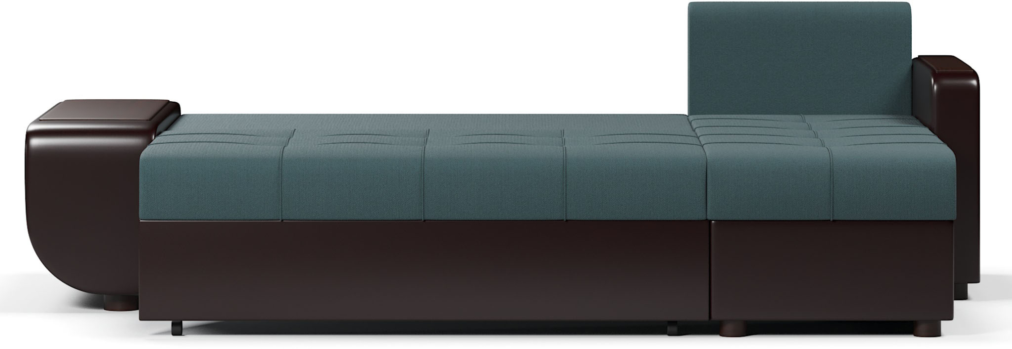 Диваны угловые в гостиную, Диван-кровать угловой Атланта со столиком еврокнижка,велюр+экокожа