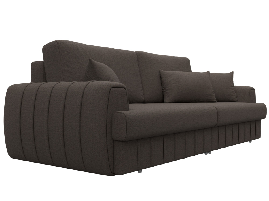 Диваны еврокнижки, Диван прямой Лига-057 НПБ, рогожка Амур