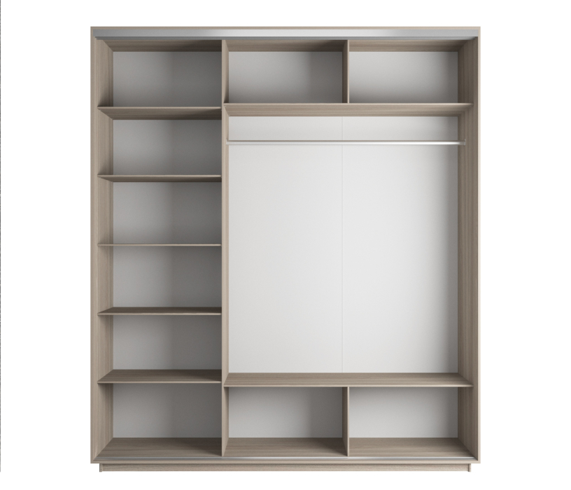 Шкафы-купе, Шкаф-купе Экспресс Медиум (2 зеркала) трио 2400 x 1800 x 600