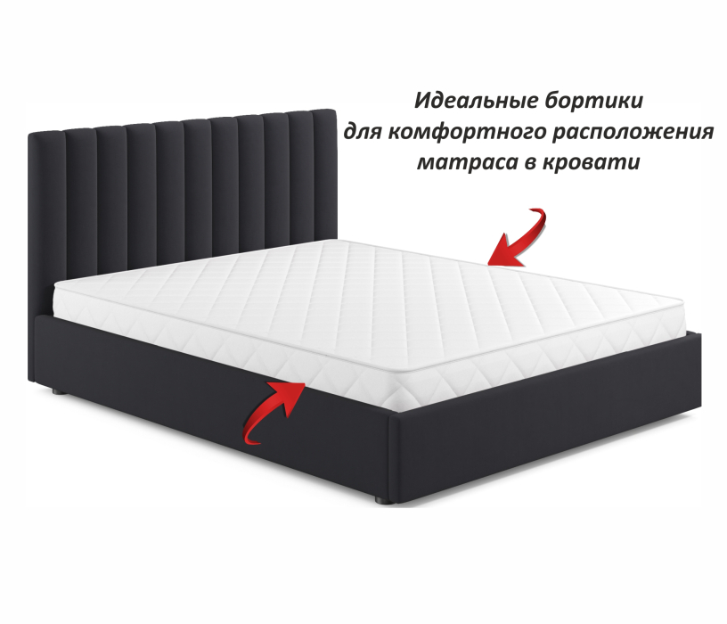 Двуспальные, Мягкая кровать Olivia 1600 подъемная с матрасом АСТРА