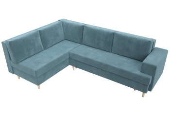 Диван угловой Сильвана левый угол, велюр