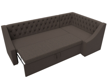 Диван кухонный угловой Мерлин правый угол, рогожка Амур