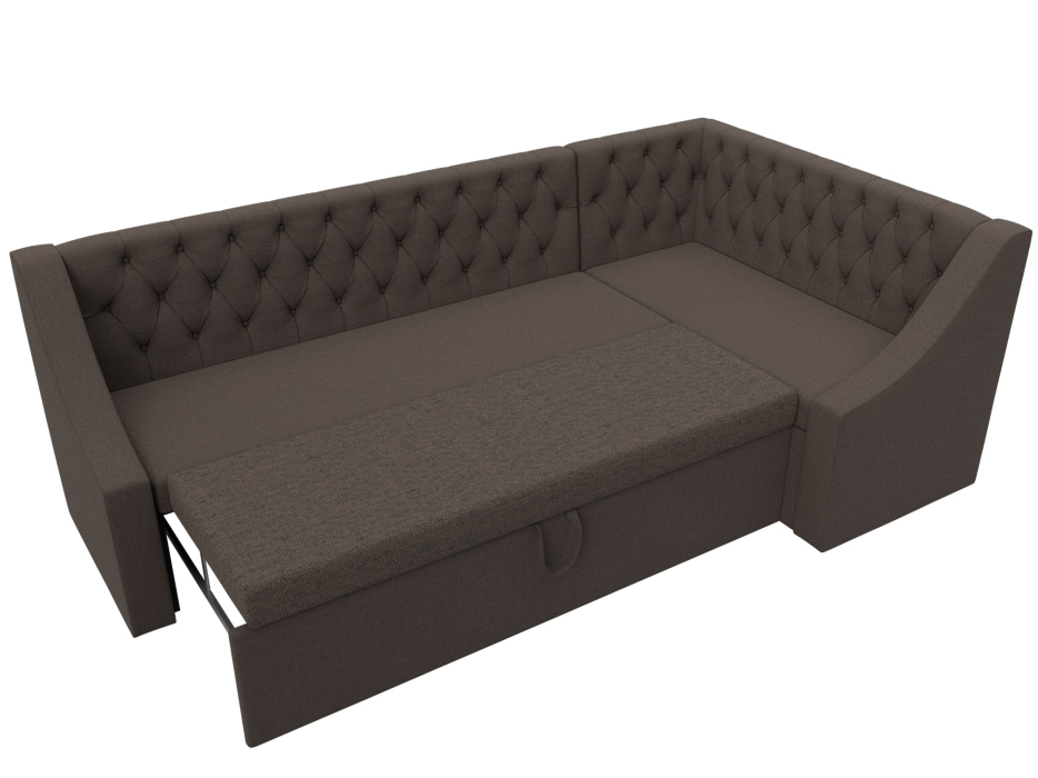 Диваны угловые кухонные, Диван кухонный угловой Мерлин правый угол, рогожка Амур