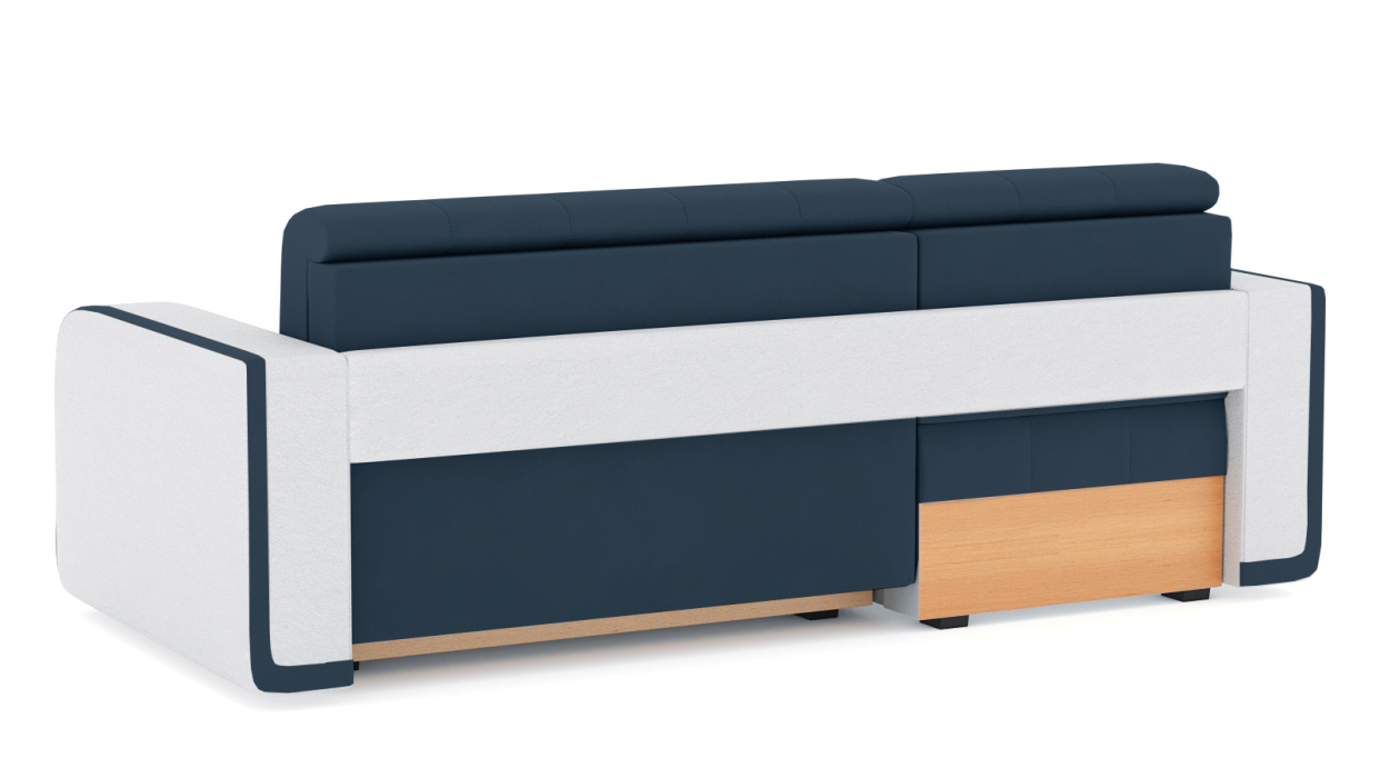 Диваны угловые в гостиную, Диван-кровать угловой Генри еврокнижка, велюр+кож.зам