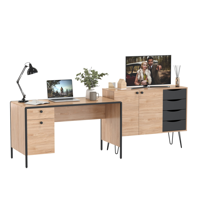 Домашние кабинеты, Письменный стол с комодом Моби Брюс