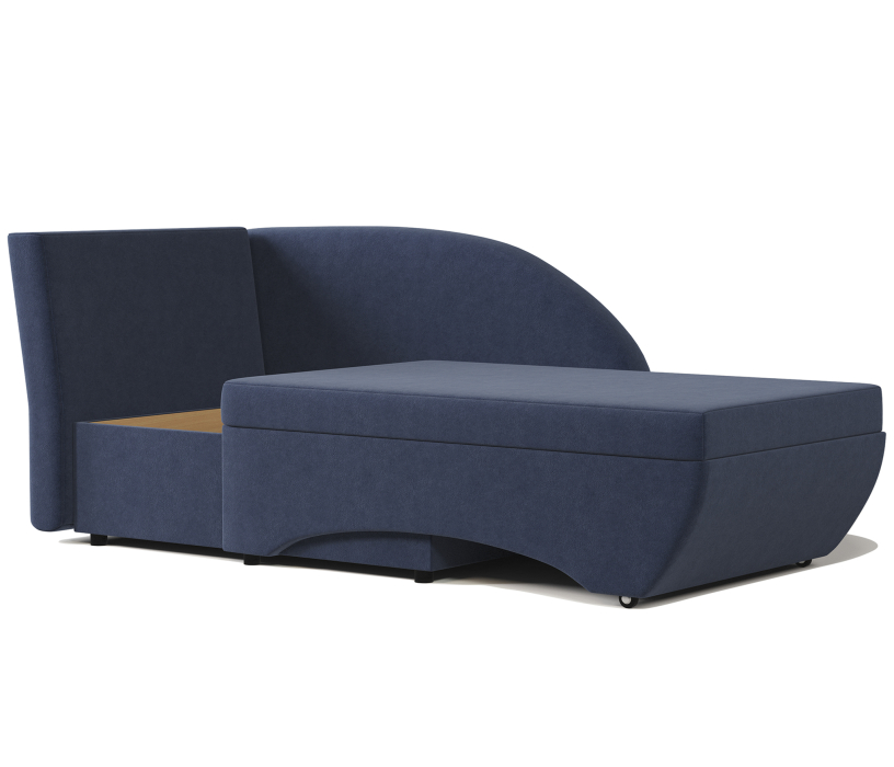 Диваны прямые кухонные, Кушетка Трио левый, велюр