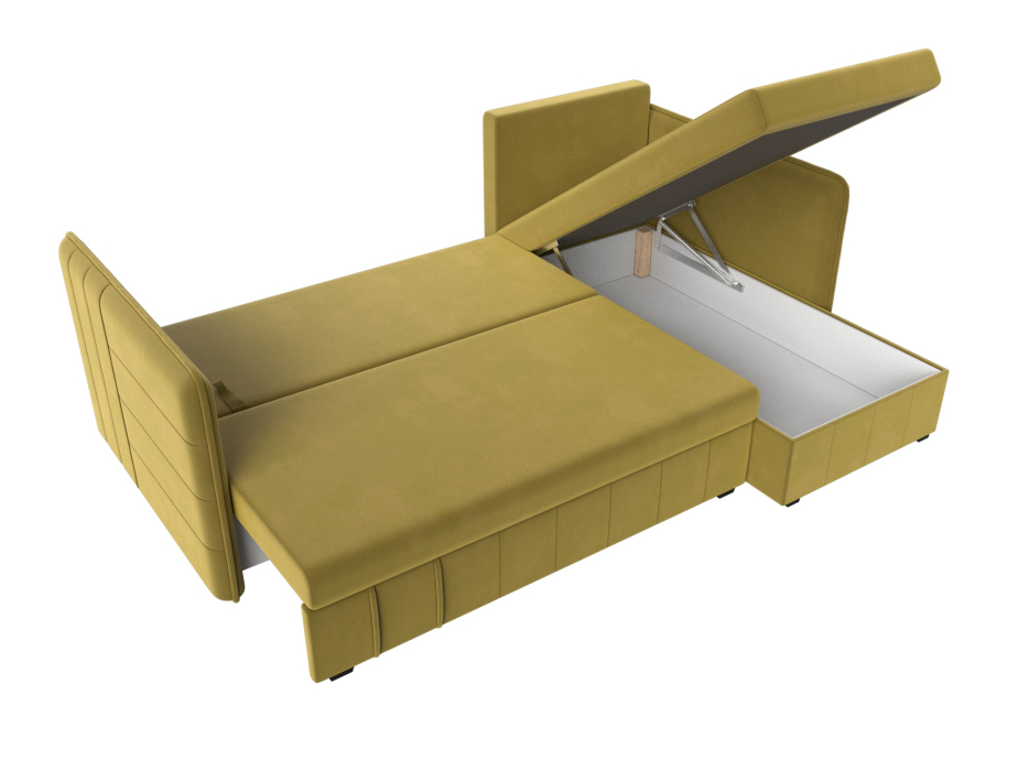 Диваны угловые в гостиную, Диван угловой Слим универсальный угол, микровельвет