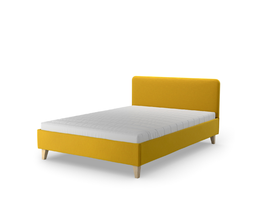 Кровати 140 см, Кровать Сканди 140х200 с кроватным основанием, рогожка