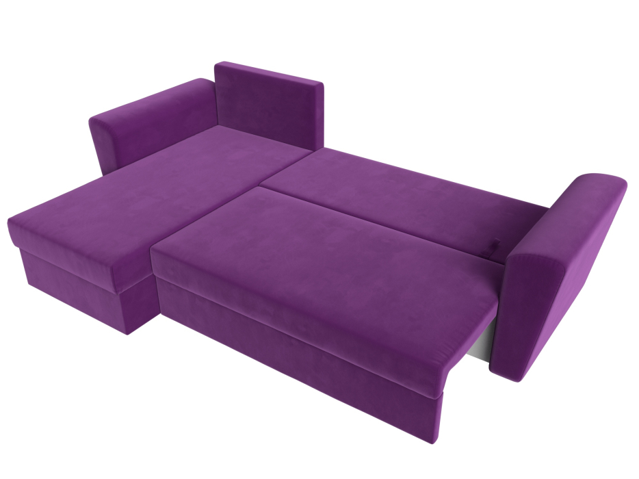 Диваны угловые в гостиную, Угловой диван Амстердам Лайт левый угол, микровельвет