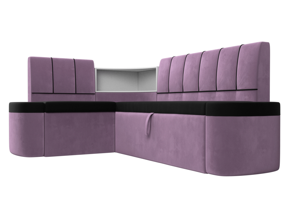 Диваны угловые кухонные, Кухонный угловой диван Тефида левый угол, микровельвет