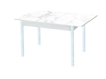 Альфа стол обеденный фотопечать опора квадро  белый муар