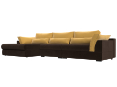 Диваны угловые в гостиную, Угловой диван Пекин Long угол левый, НПБ, микровельвет
