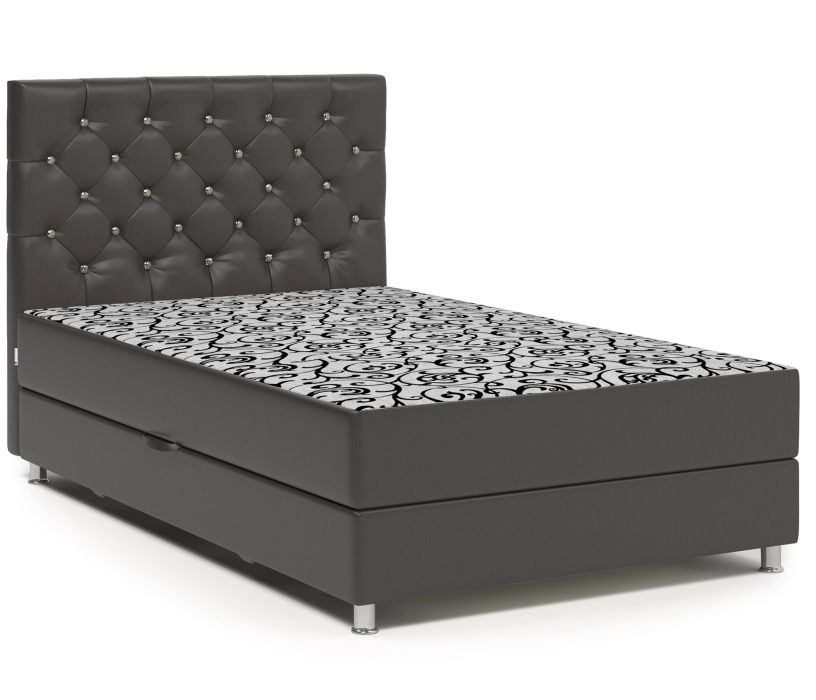 Мягкая кровать, Кровать тахта Шармэль Люкс 120 с подъемным механизмом, шенилл / экокожа