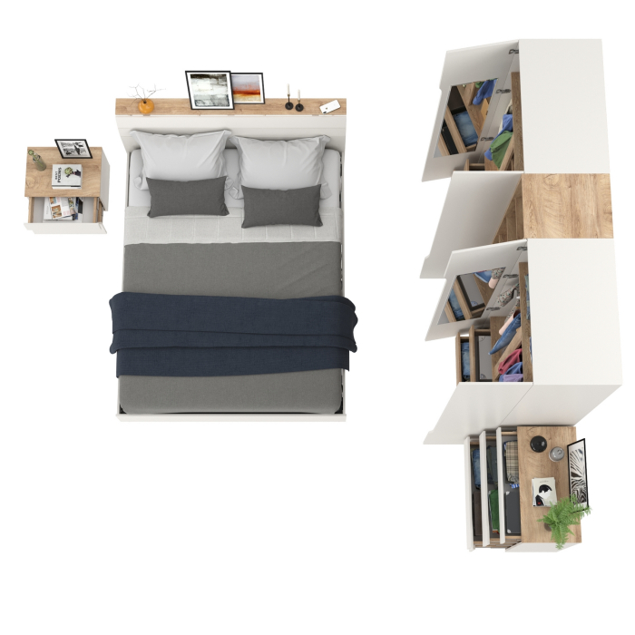 Спальные гарнитуры, Мебель для спальни Муссон № 15 кровать на 1600