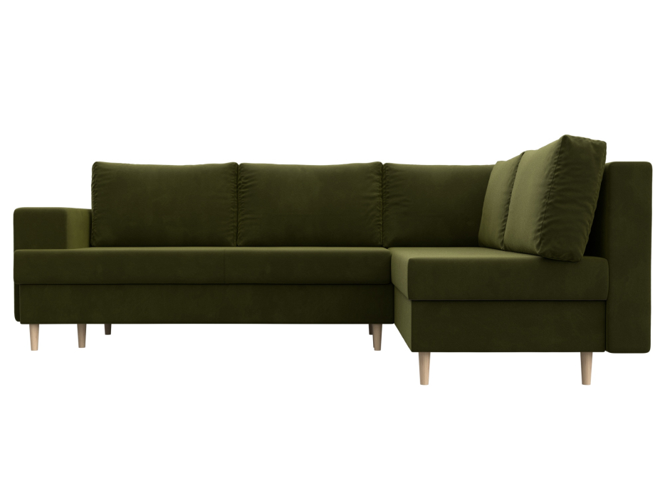 Диваны угловые в гостиную, Диван угловой Сильвана правый угол, микровельвет