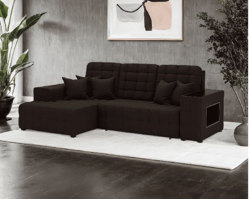 Диваны угловые в гостиную, Диван Мадрид Левый угол (Велюр)