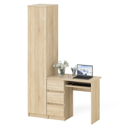 Компьютерный стол МС-6 левый с узким пеналом 400 Мори